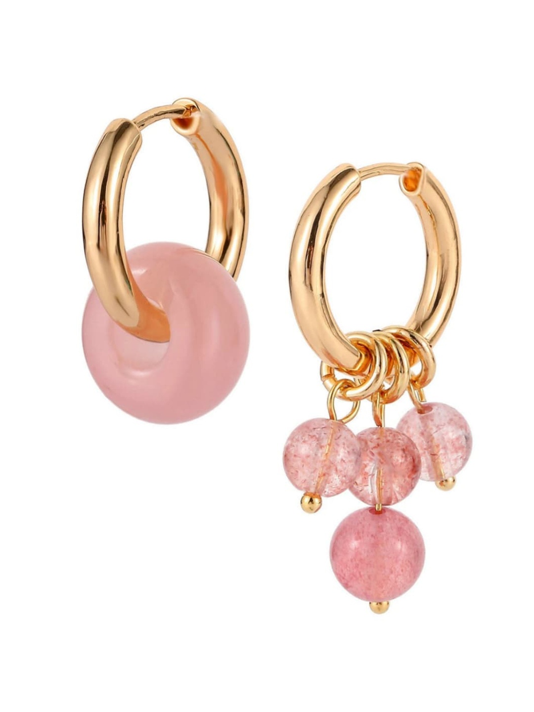 

Dorada Jewellery 18K Gold Plated Quartz Studded Drop Earrings