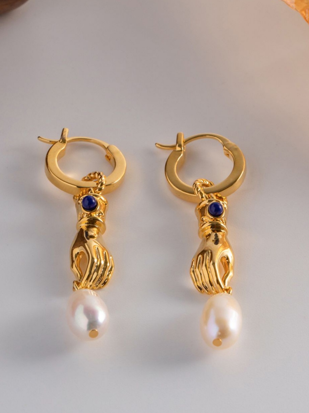

Dorada Jewellery 18K Gold-Plated Beaded Contemporary Mismatch Studs Earrings