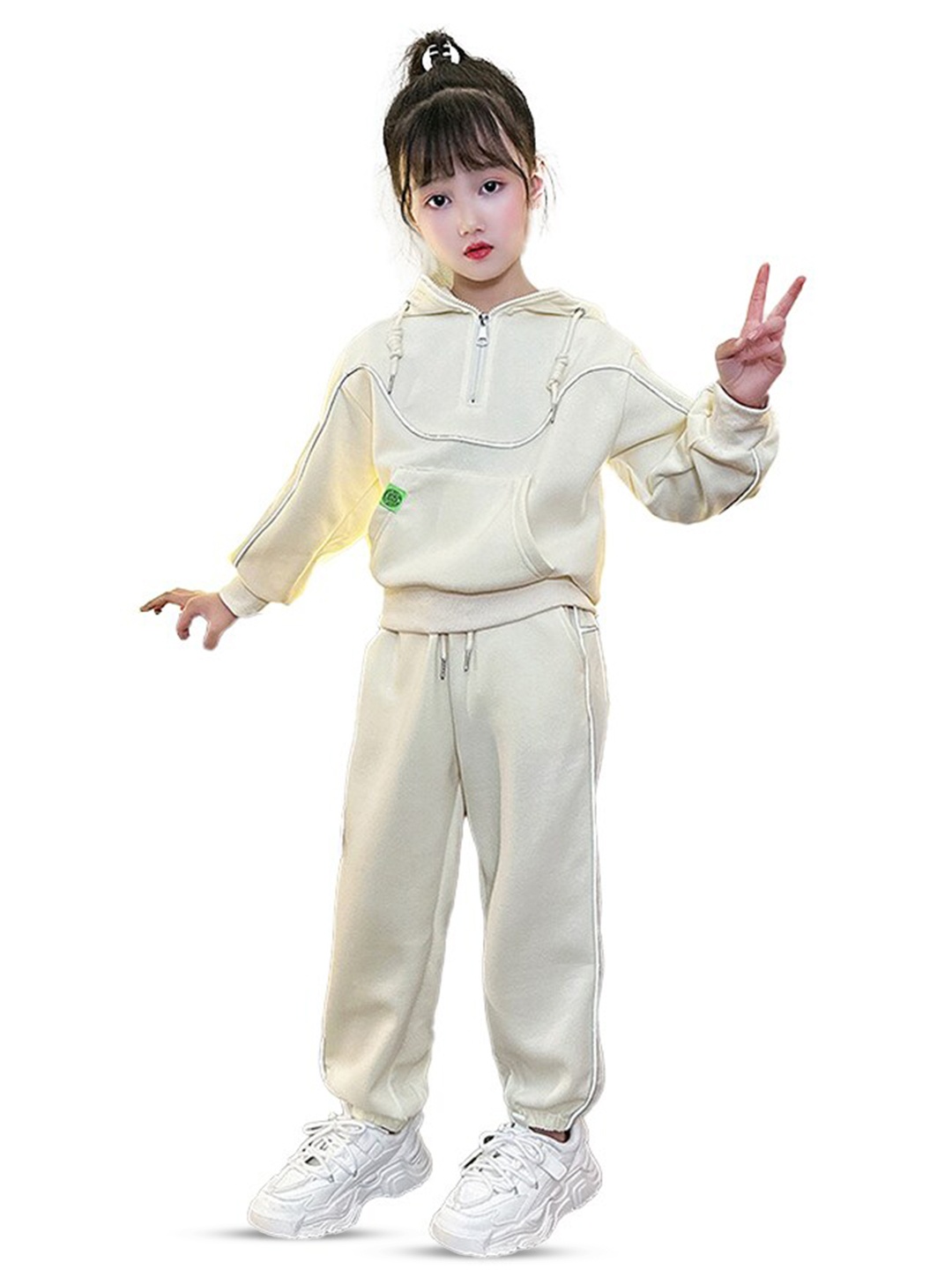 

StyleCast x Revolte Girls T-shirt with Trousers, Beige