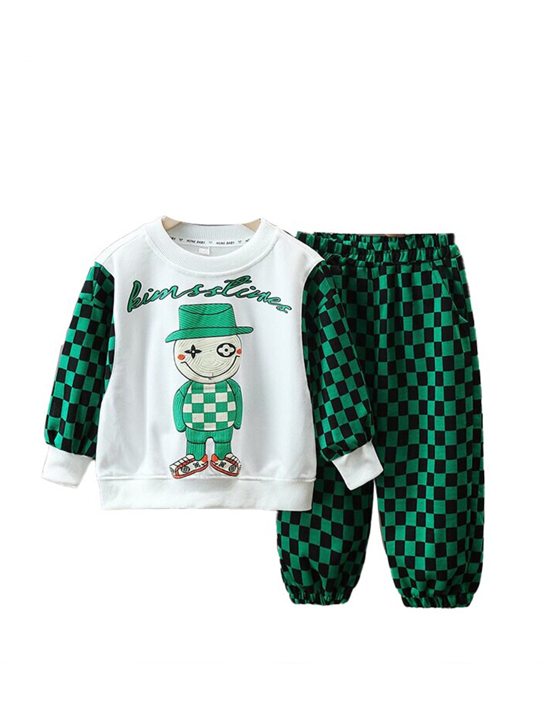 

StyleCast x Revolte Boys Round Neck Long Sleeves Printed T-shirt with Pyjama, Green