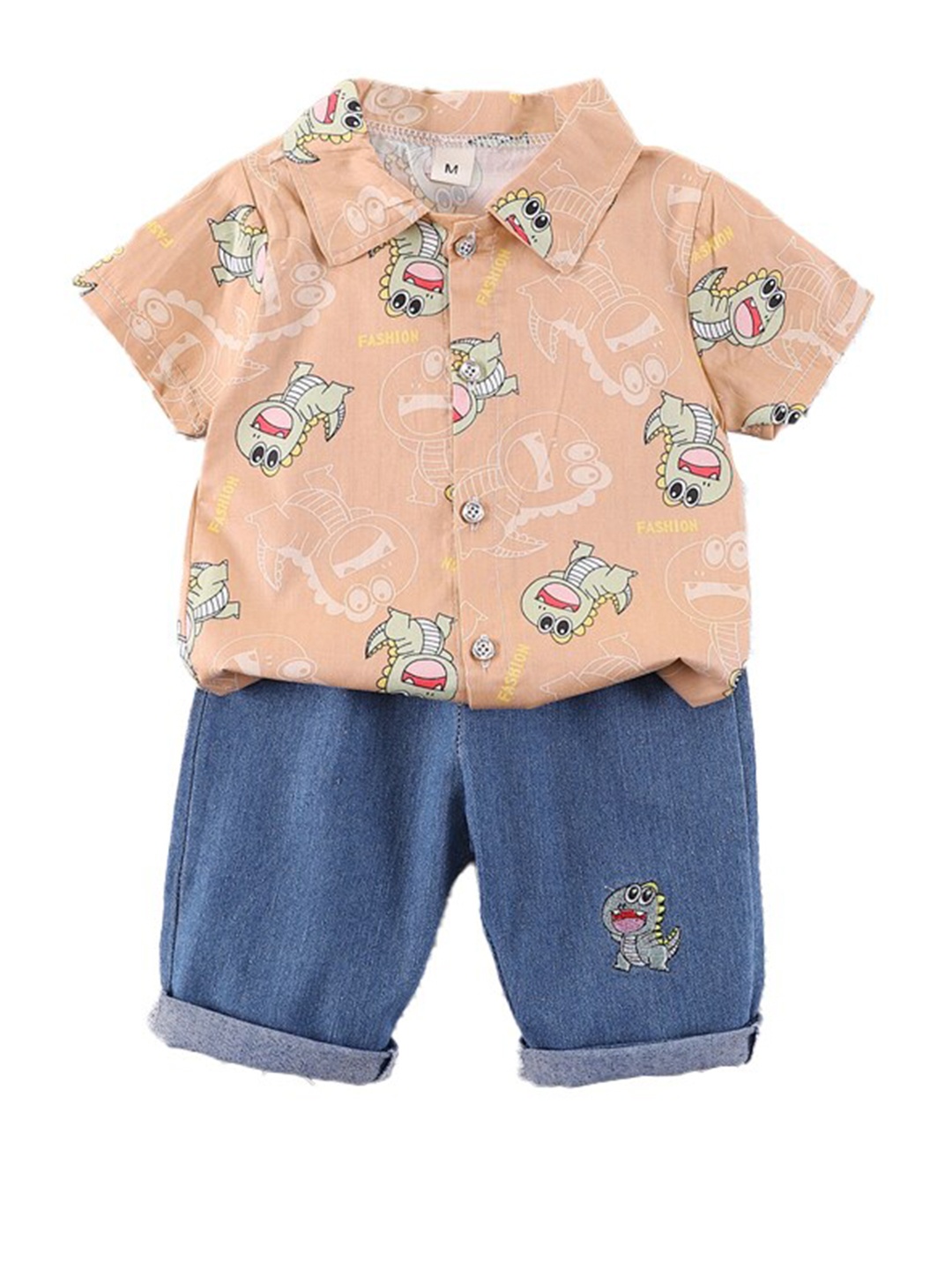 

StyleCast x Revolte Boys Orange & Blue Printed Shirt with Shorts