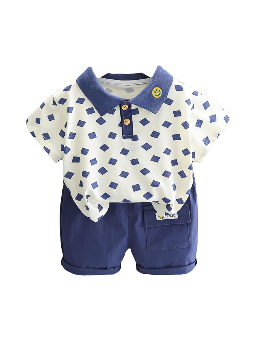 

StyleCast x Revolte Boys Printed T-shirt With Shorts, Navy blue