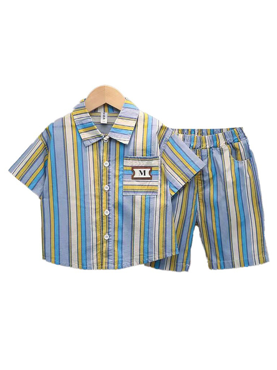 

StyleCast x Revolte Boys Striped Shirt With Shorts, Blue