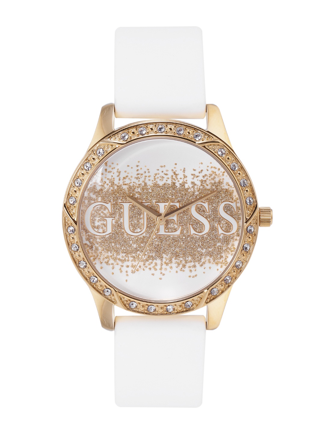 

GUESS Women Printed Dial & Straps Analogue Watch U1356L5M, White