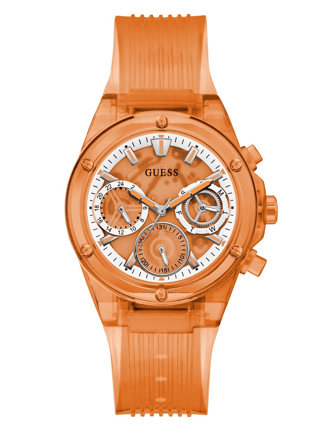 

GUESS Sport Athena Multifunction Analog Dial Women Watch - GW0438L5, Orange