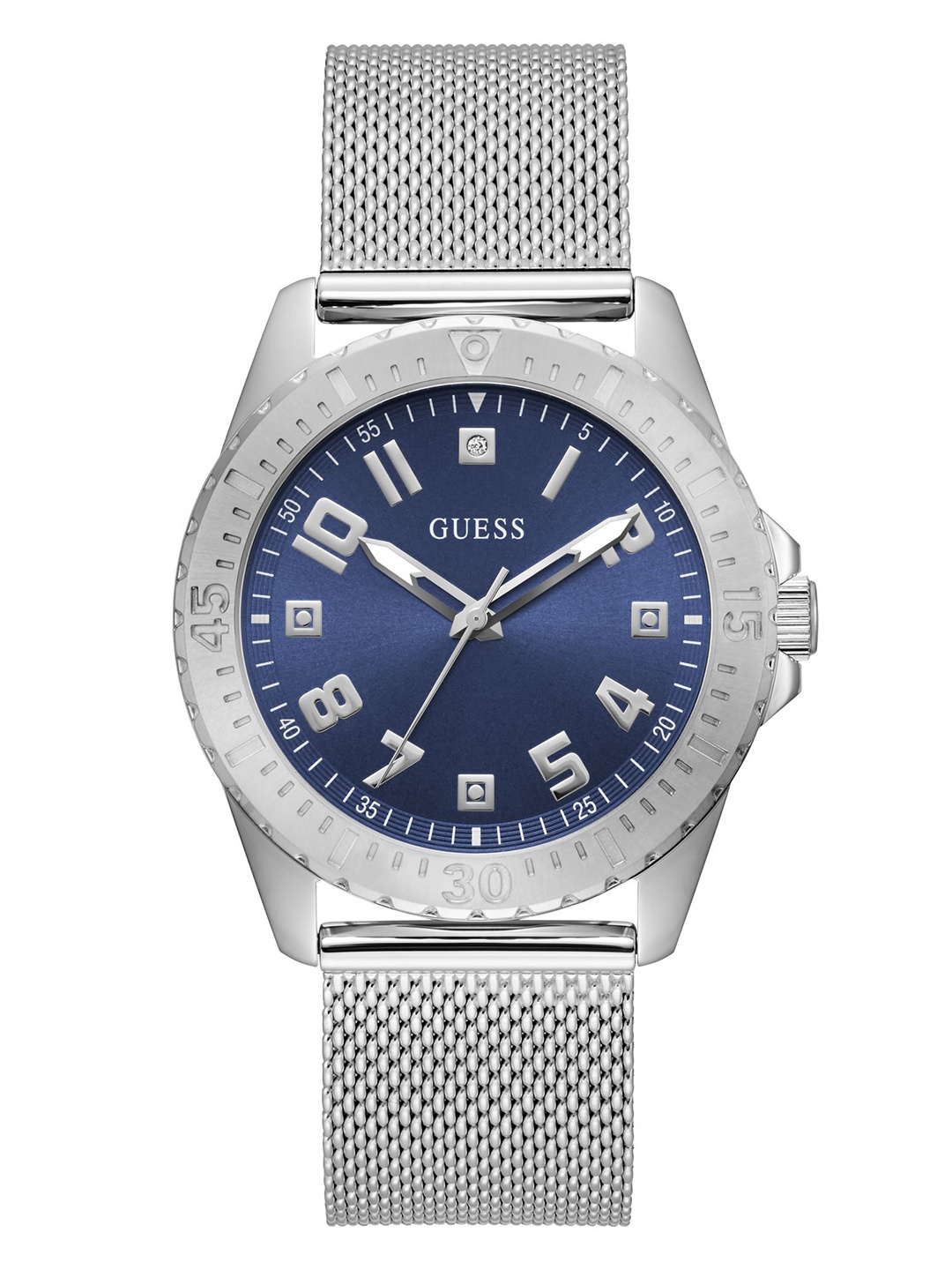 

GUESS Men Dial & Stainless Steel Bracelet Style Straps Analogue Watch U1393G1M, Blue