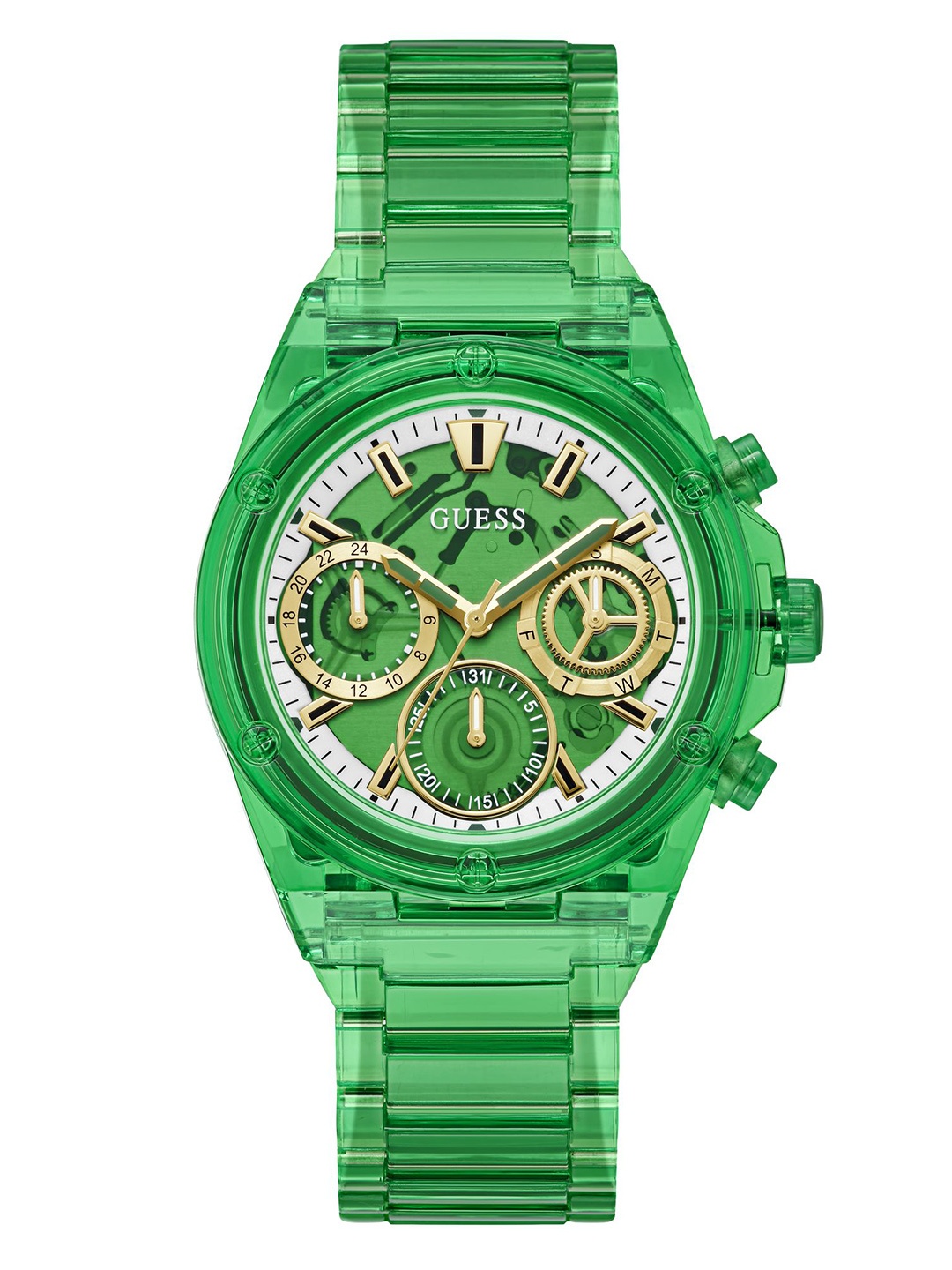 

GUESS Athena Multifunction Analogue Green Dial Women Watch - GW0650L3