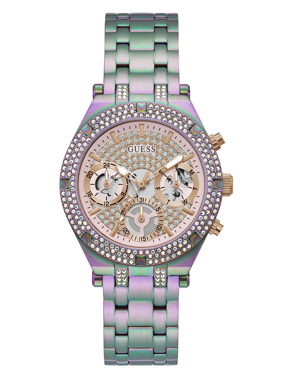 

GUESS Heiress Multifunction Analogue Pink Dial Women Watch - GW0440L3