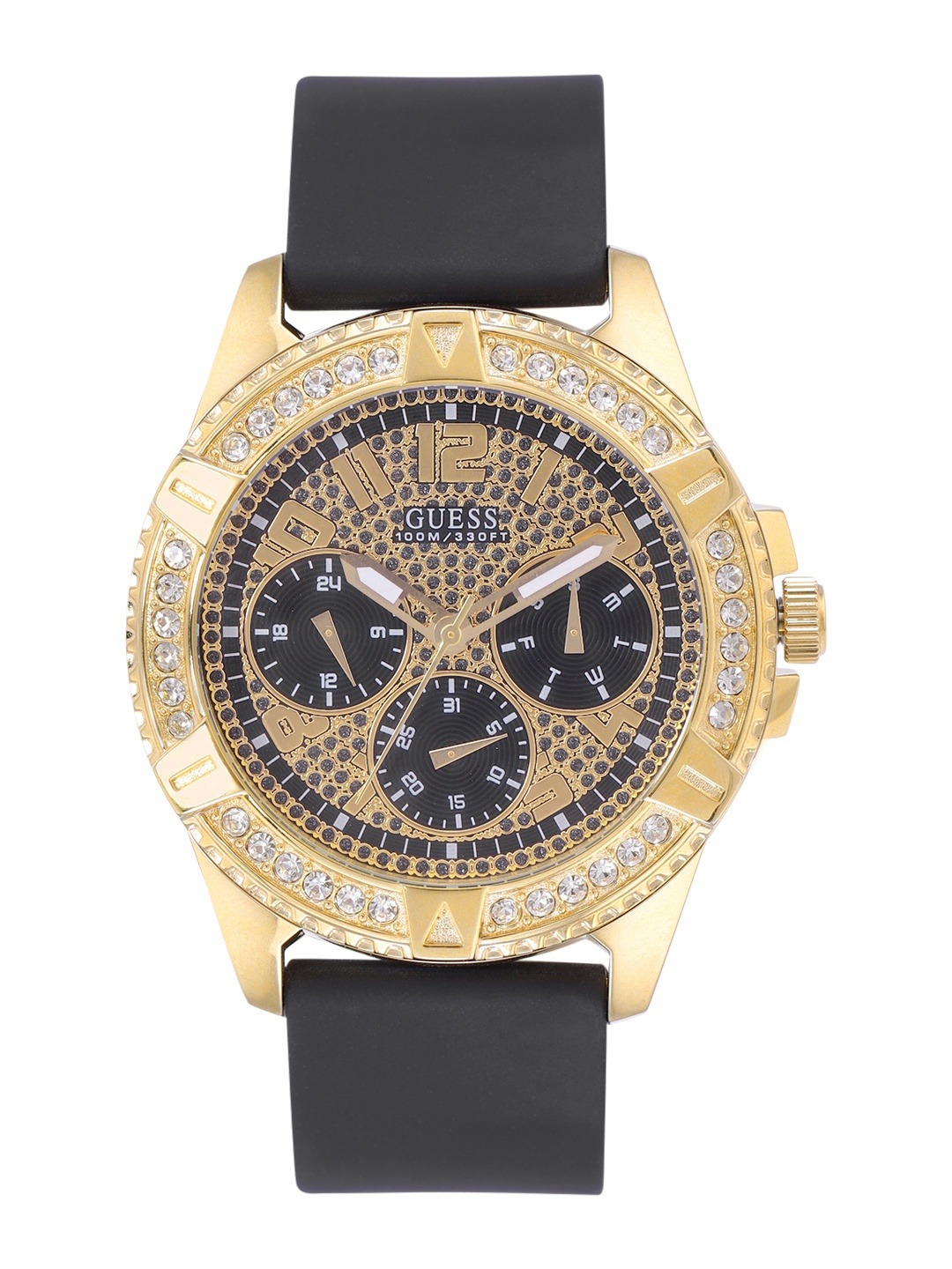 

GUESS Men Dial & Straps Analogue Multi Function Watch GW0379G1, Black