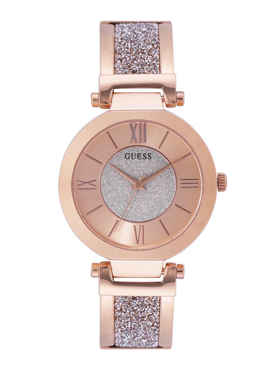 

GUESS Women Bracelet Style Straps Analogue Watch U1288L3, Rose gold