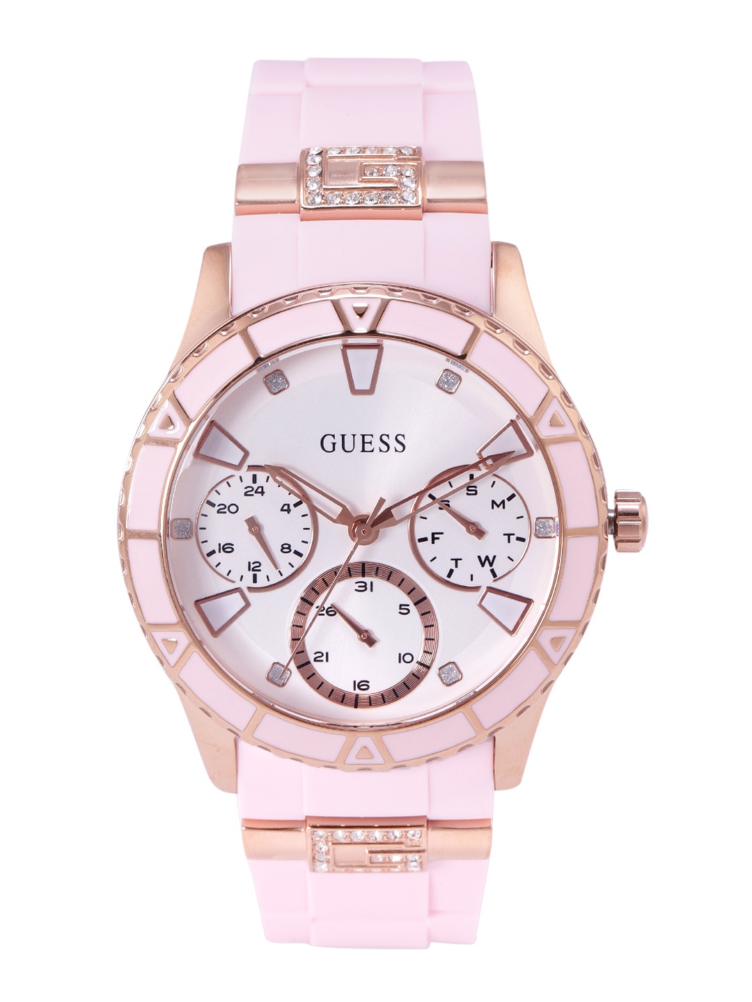 

GUESS Women Analogue Multi Function Watch W1157L6, White