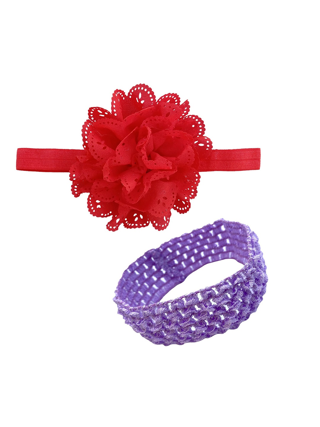 

BAESD Girls Set of 2 Lace Hairband, Red