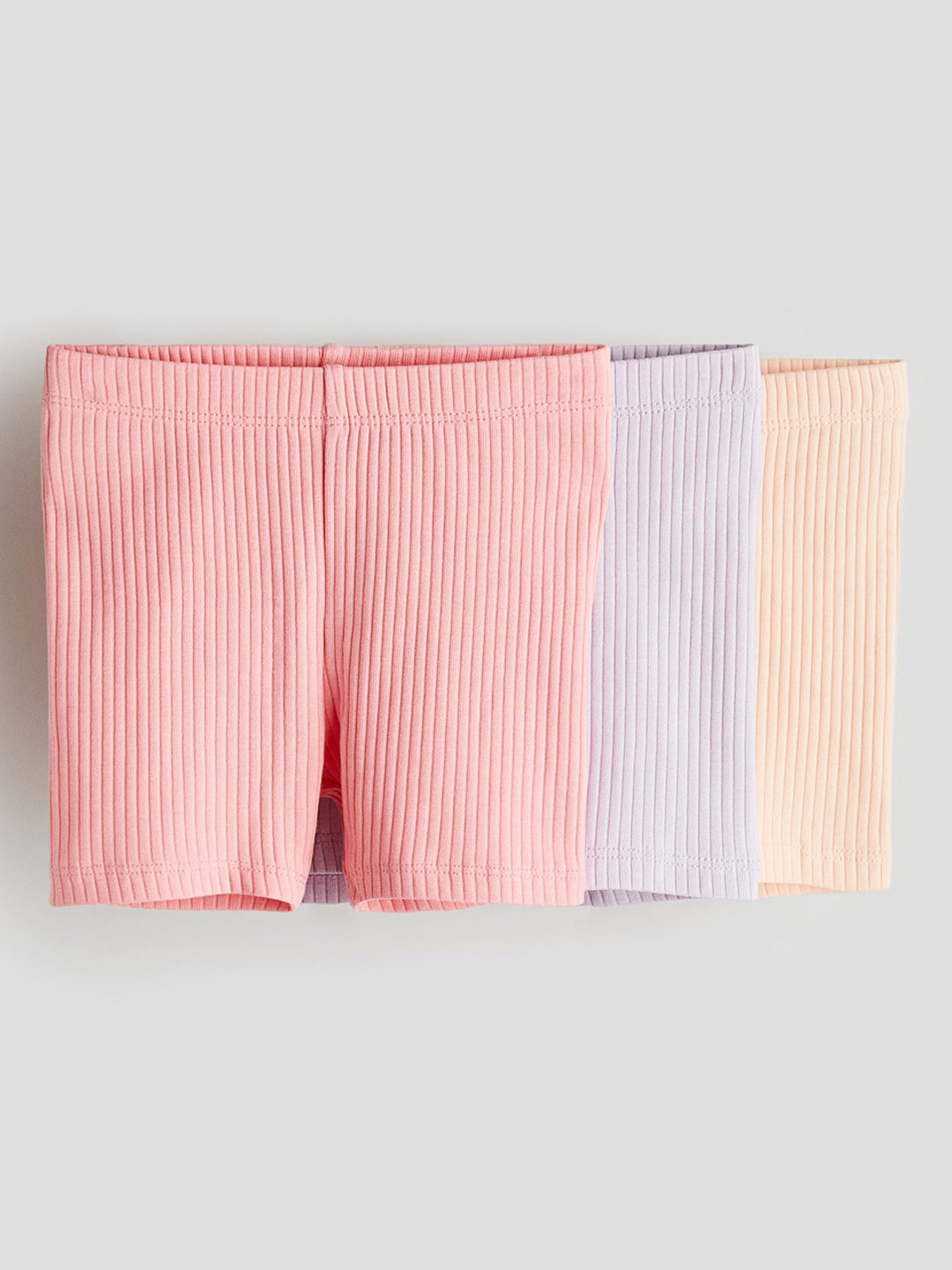 

H&M Boys 3-Pack Ribbed Cycling Shorts, Orange
