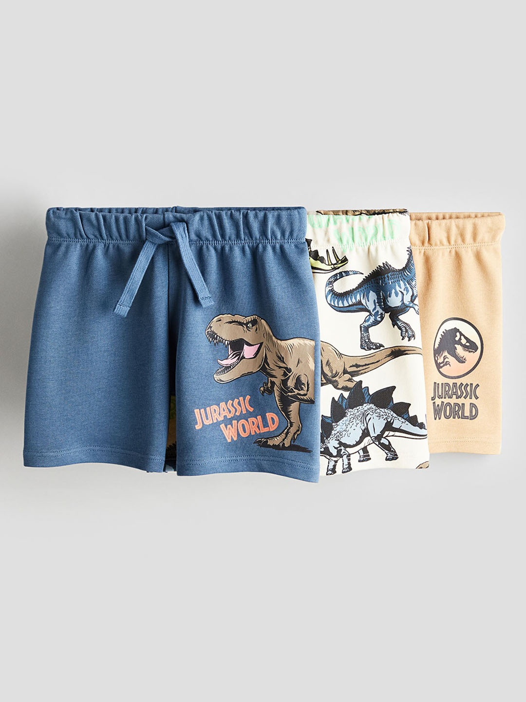 

H&M Boys 3-Pack Printed Sweatshorts, Blue
