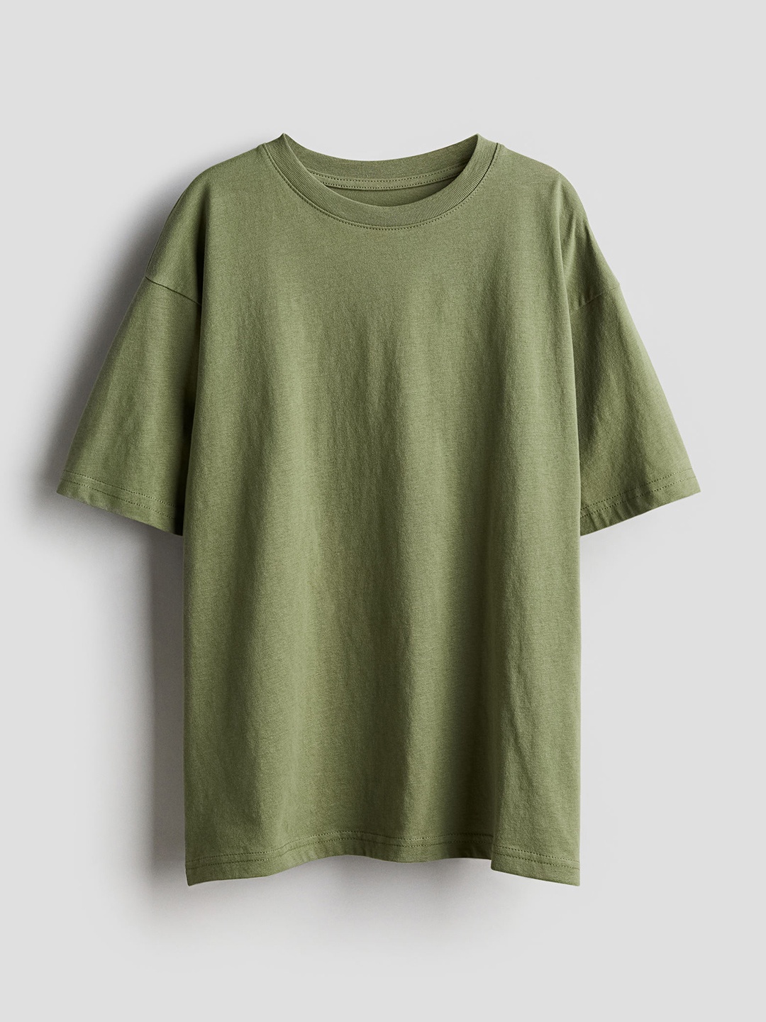 

H&M Boys Pure Cotton Oversized T-shirt, Green
