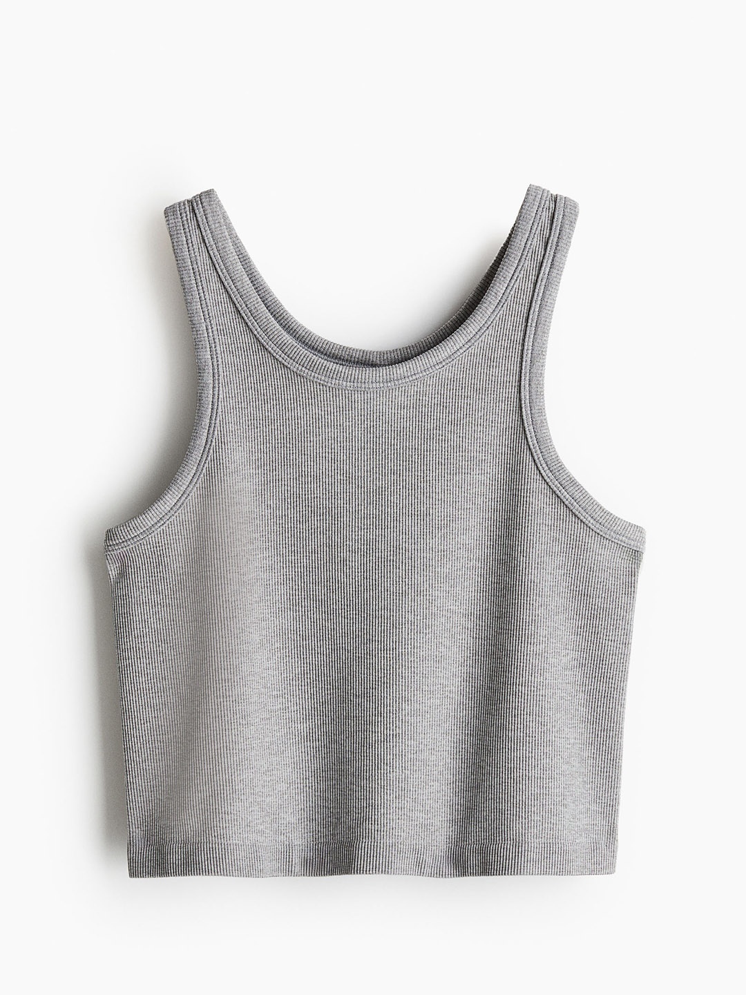 

H&M Women Drymove Cropped Seamless Sports Vest Top, Grey