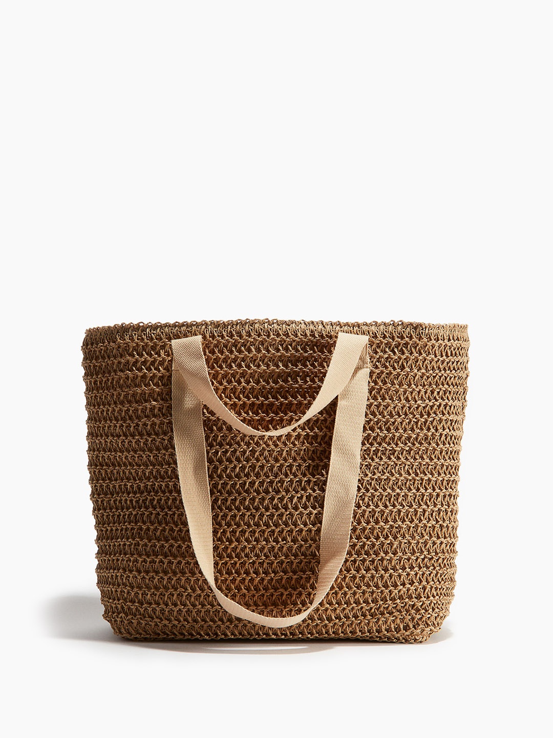

H&M Straw Shopper, Beige
