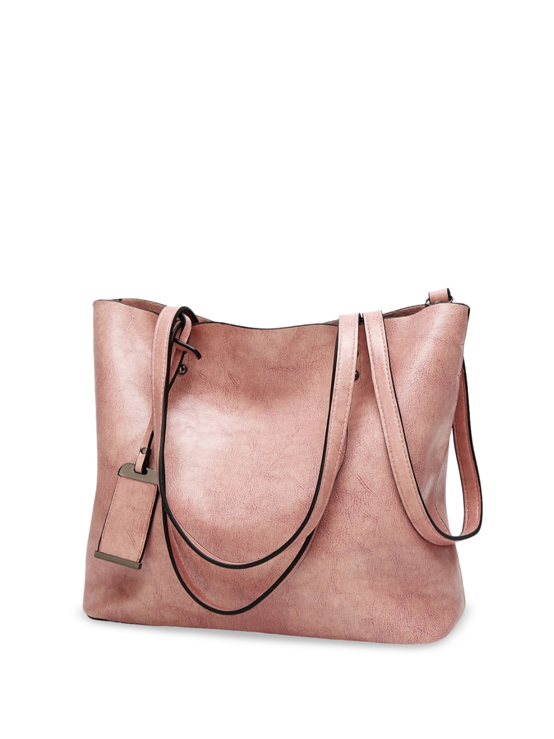 

SYGA Textured Leather Structured Handheld Bag, Pink