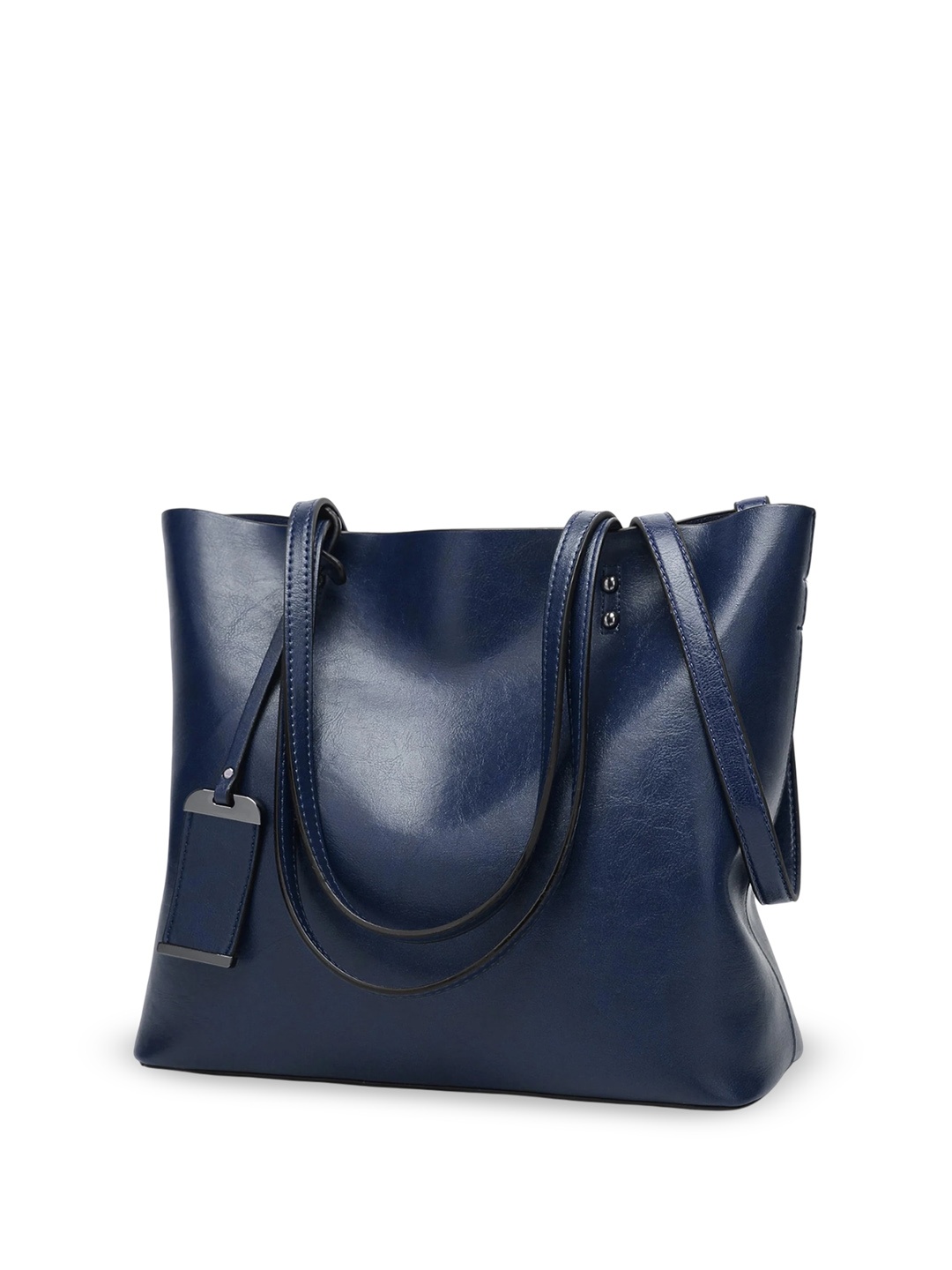 

SYGA Leather Bucket Sling Bag with Tasselled, Blue