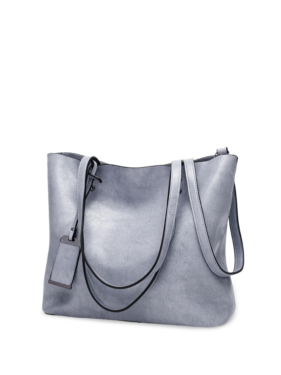 

SYGA Textured Structured Leather Shoulder Bag, Blue