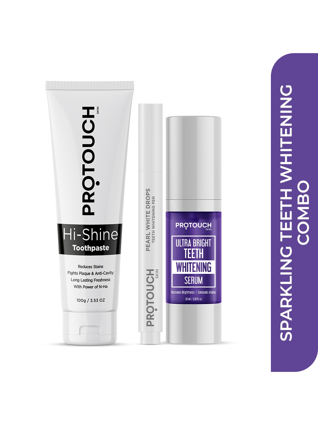 

PROTOUCH Serum Pen & Whitening Toothpaste Trio, White