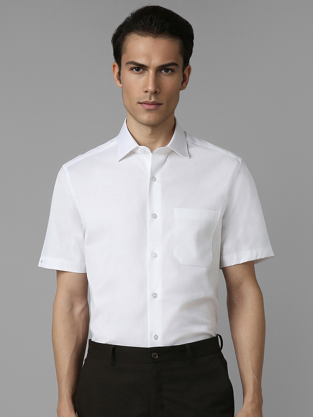 

Louis Philippe Spread Collar Pure Cotton Formal Shirt, White