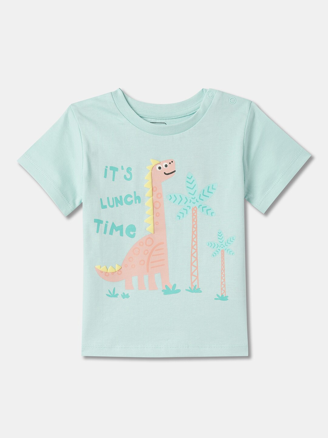 

R&B Boys Graphic Printed Pure Cotton T-shirt, Turquoise blue