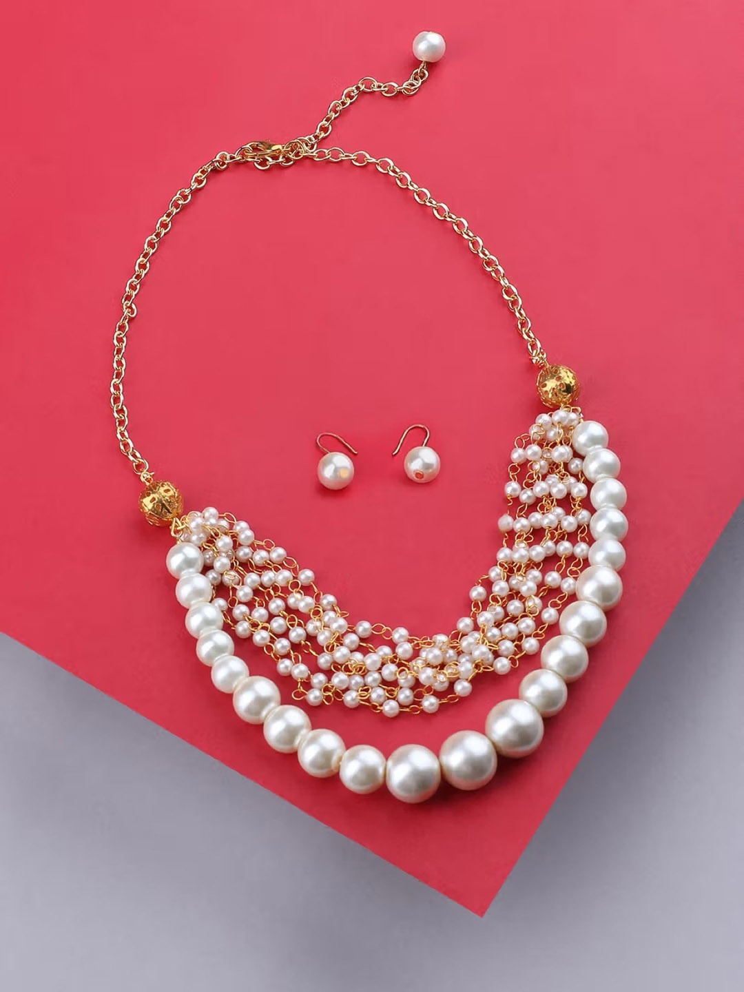 

LUMIERE JEWEL Gold Plated Beaded Jewellery Set