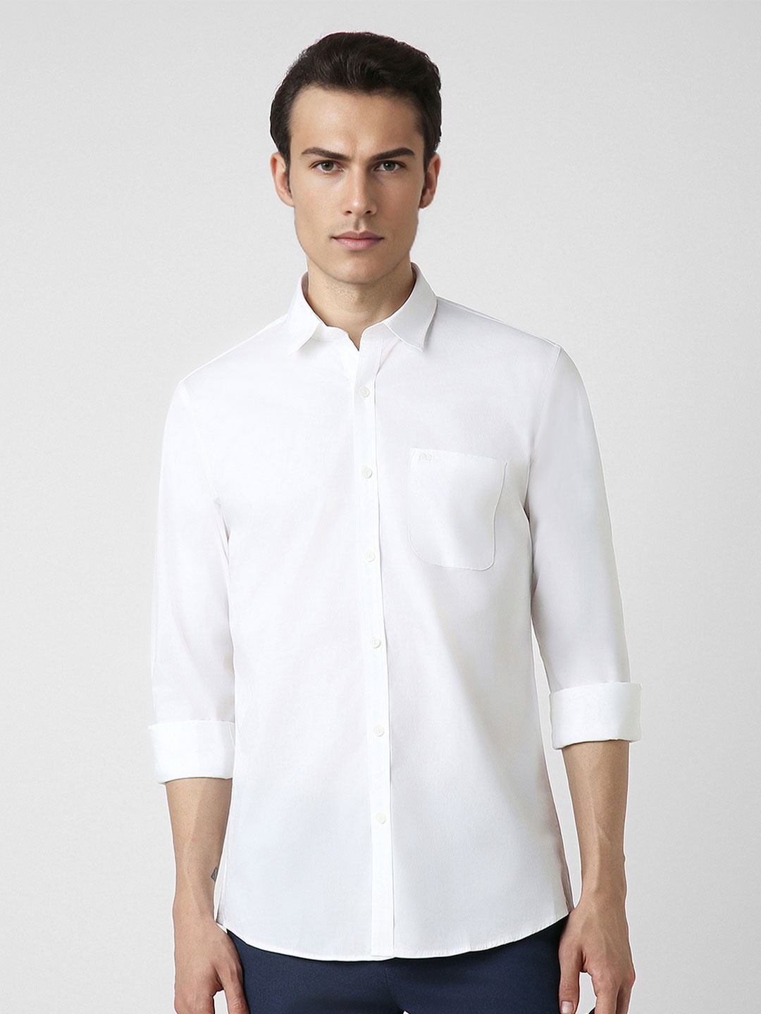 

Peter England Casuals Slim Fit Spread Collar Casual Shirt, White