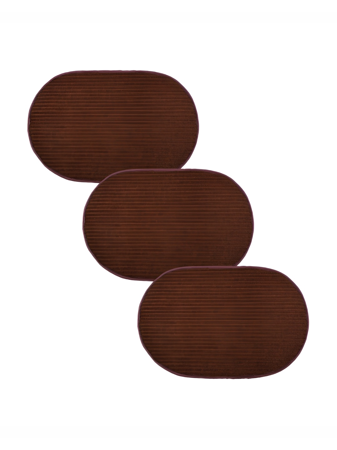 

Kuber Industries Brown 3 Pieces Anti-Skid Oval Shaped Doormats
