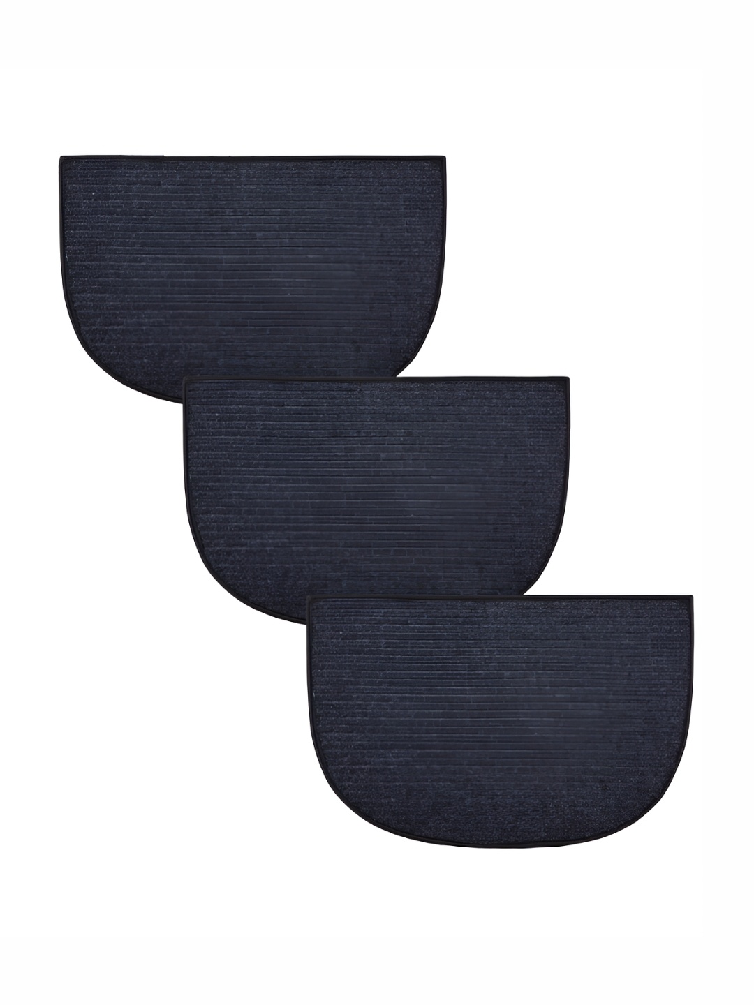 

Kuber Industries Grey 3 Pieces Anti-Skid D-Shaped Doormats