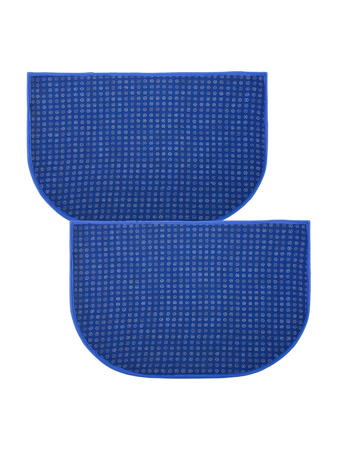 

Kuber Industries Blue 2 Pieces Anti-Skid D-Shaped Doormats