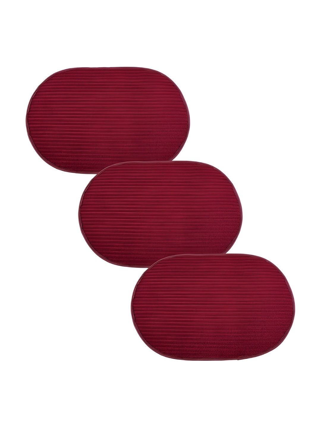 

Kuber Industries Maroon 3 Pieces Anti-Skid Oval Shaped Doormats