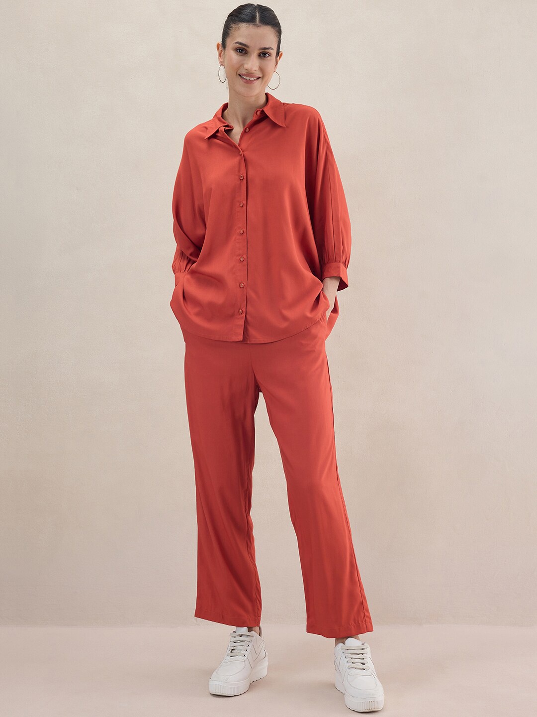 

Femella Shirt With Trousers, Rust