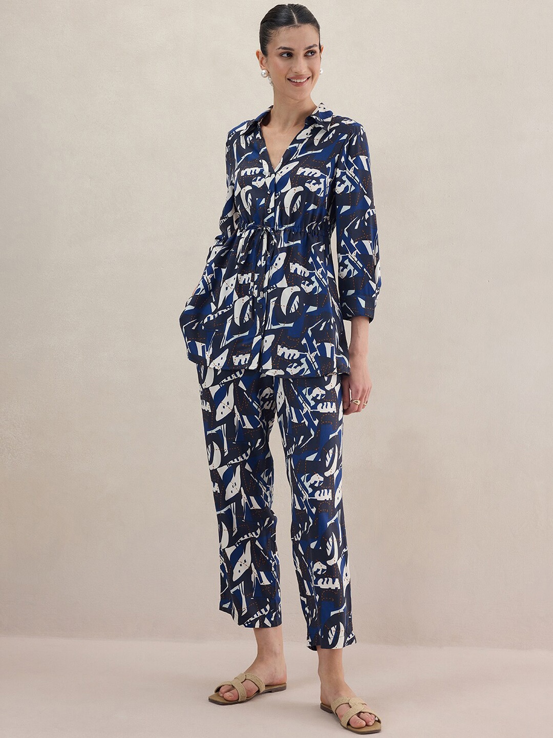 

FEMMELLA Printed Tunic And Trouser, Blue