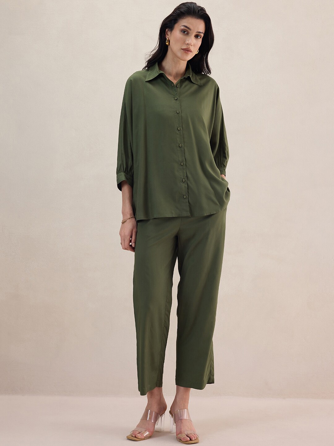 

FEMMELLA Shirt With Trousers, Olive