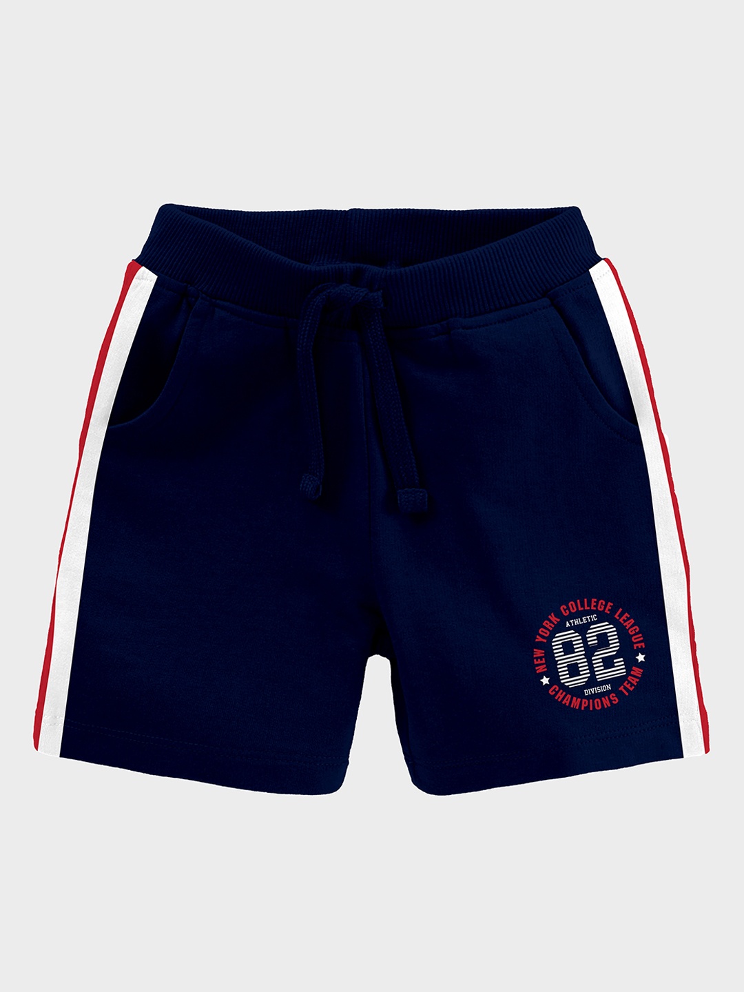 

CODEZ Boys Cotton Mid-Rise Shorts, Navy blue