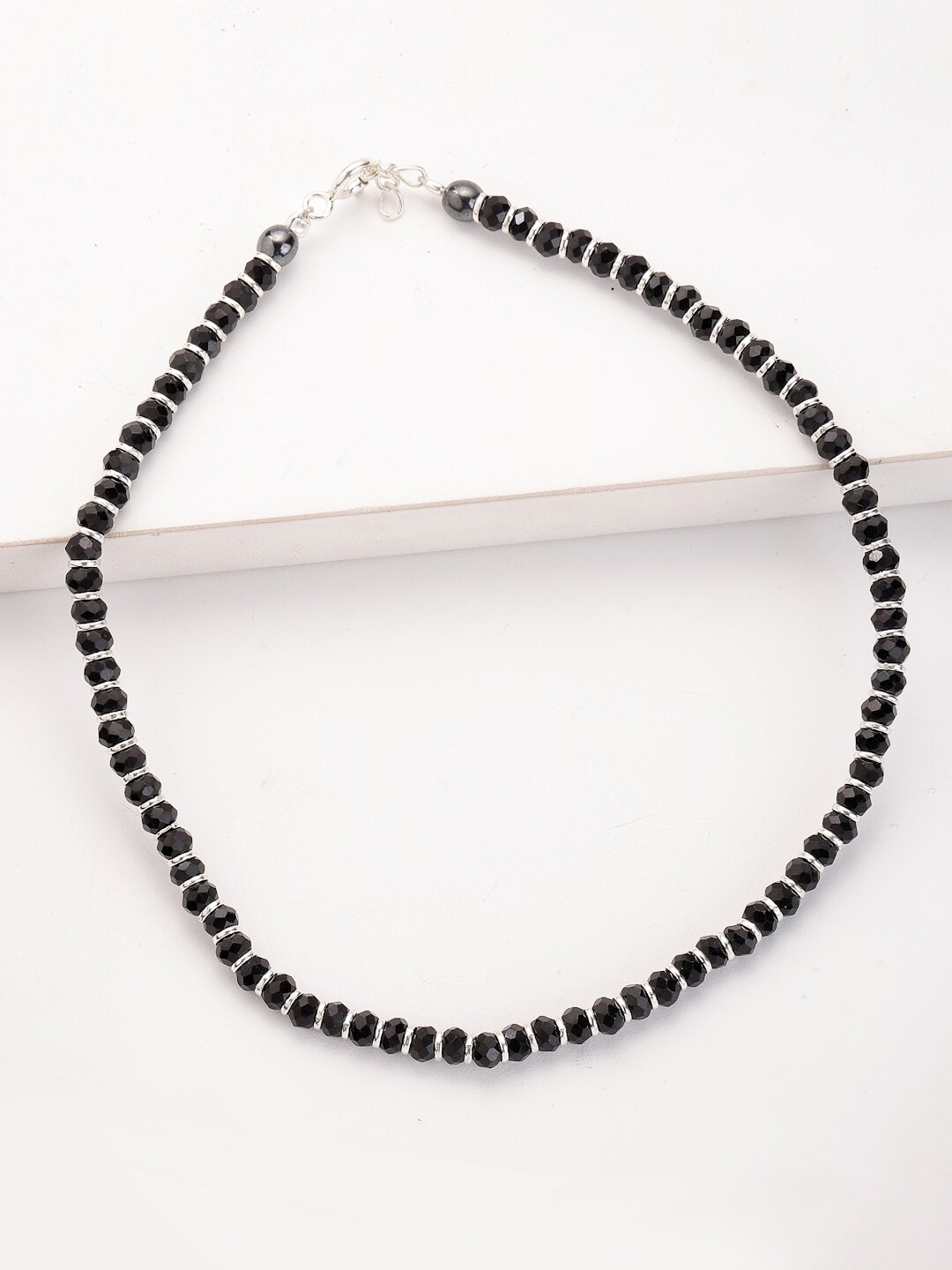 

PRIONI Rhodium-Plated 925 Sterling Silver Crystals Studded Anklet
