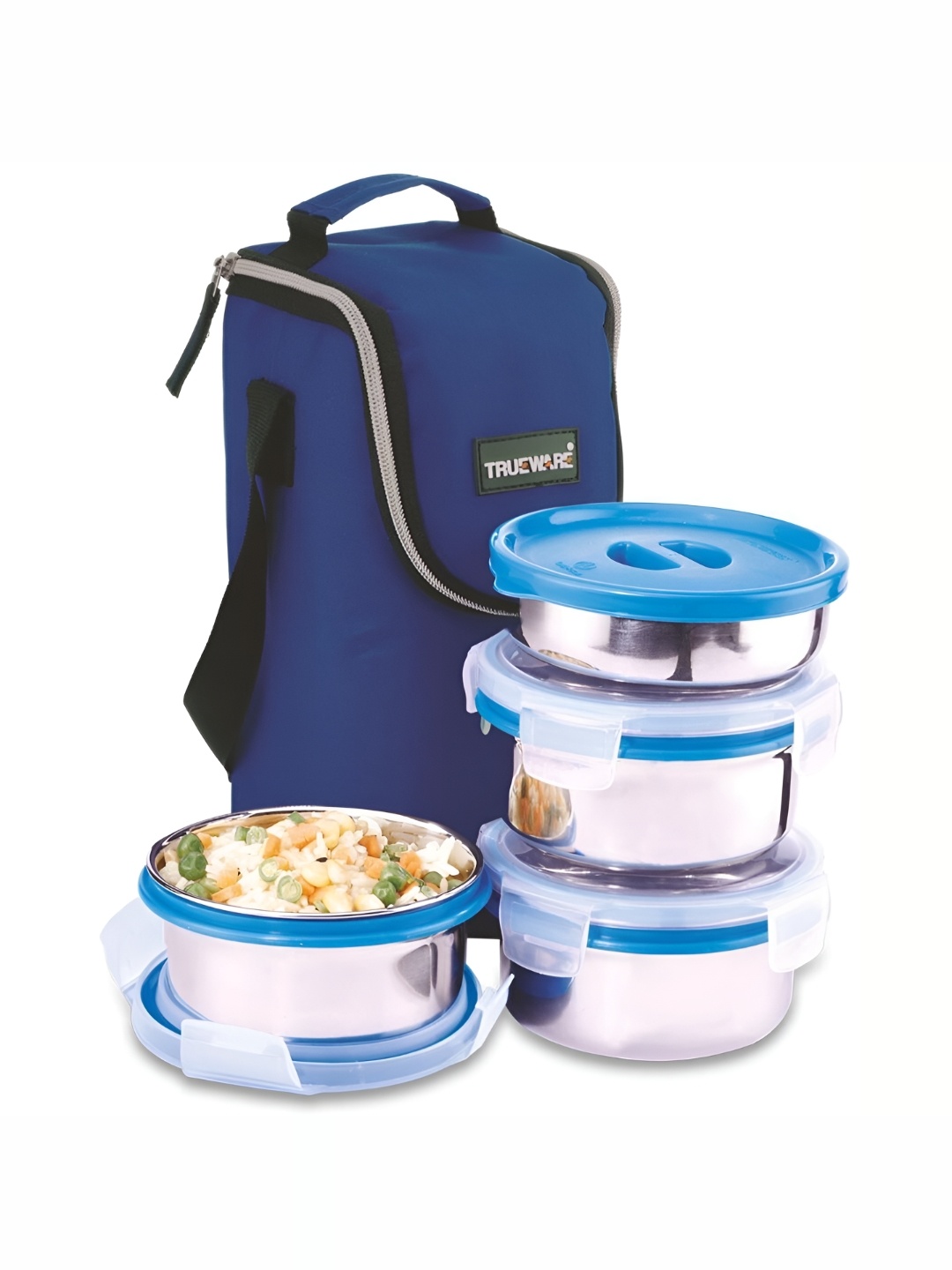 

Trueware Blue Stainless Steel Dishwasher Safe Lunch Box