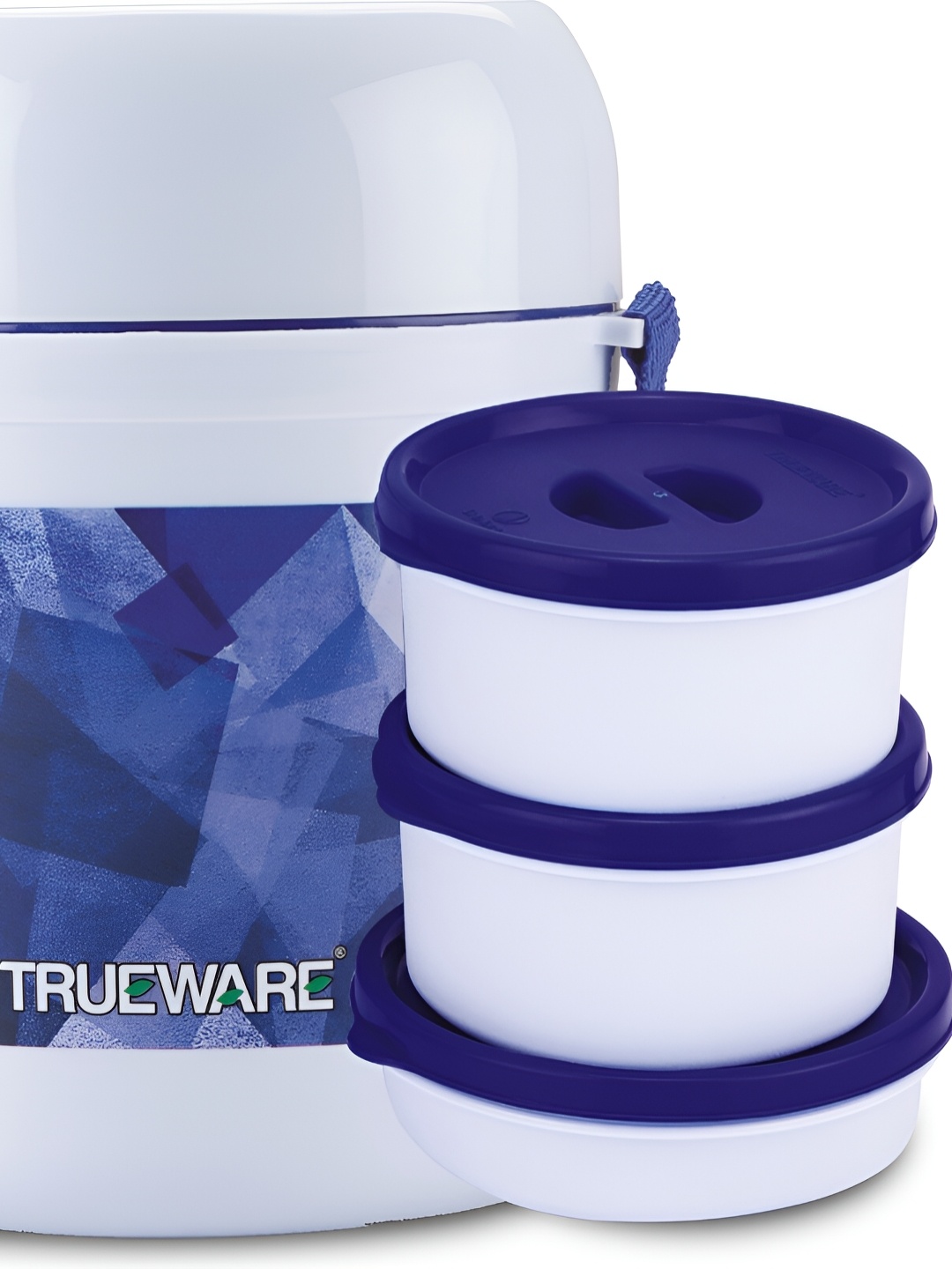 

Trueware Blue & White Dishwasher Safe Lunch Box 300ml