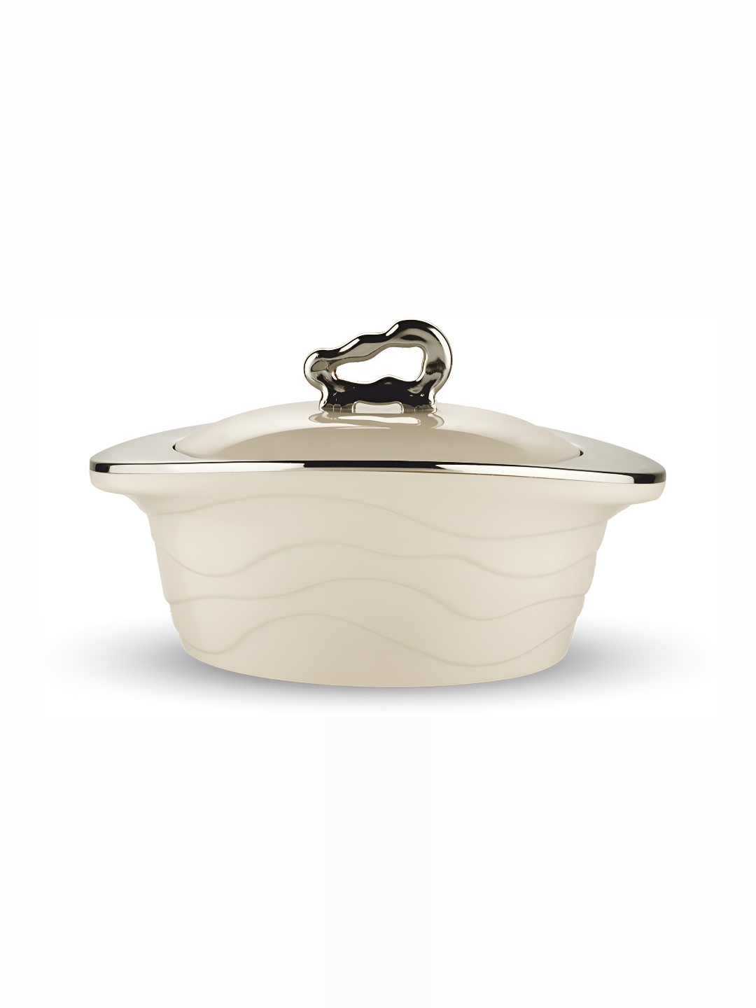 

Trueware White Stainless Steel Dishwasher Safe Food Casserole 1 L