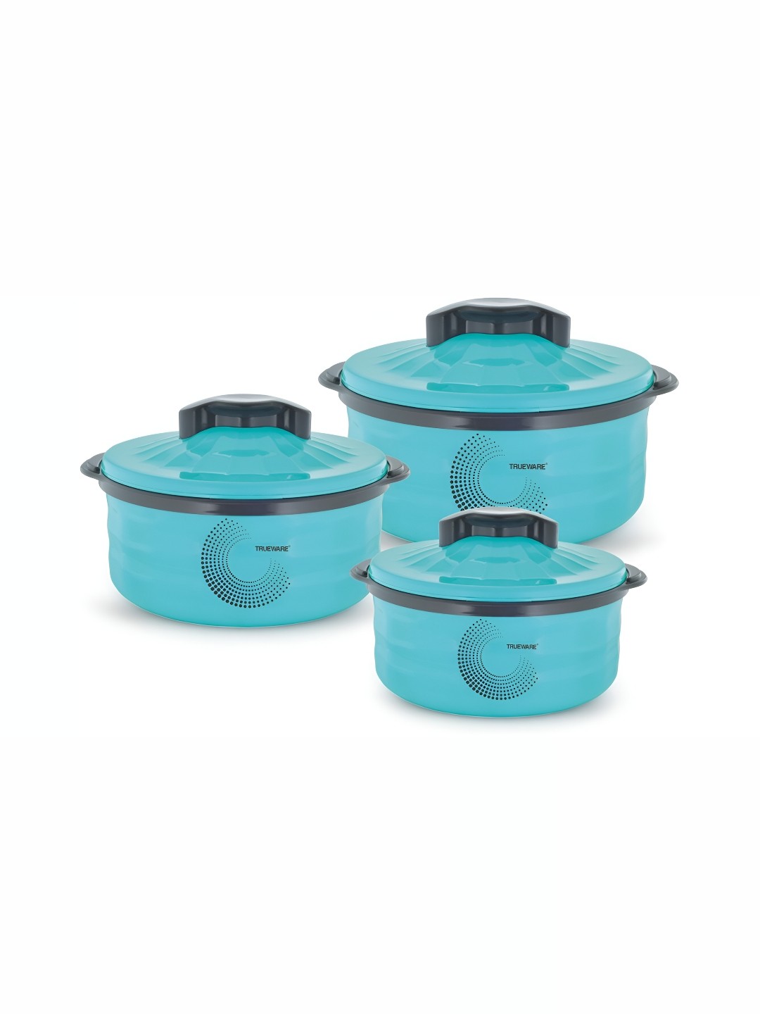 

Trueware Green 3 Pieces Stainless Steel Dishwasher Safe Food Casserole Set