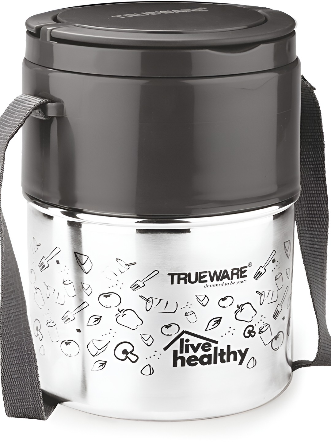 

Trueware Grey Stainless Steel Dishwasher Safe Lunch Box
