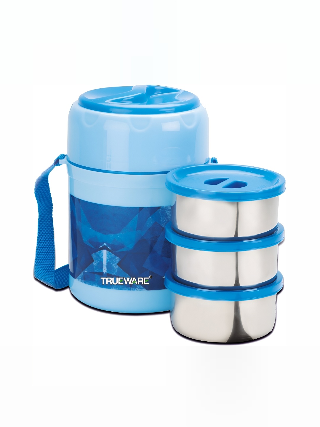 

Trueware Blue Stainless Steel Dishwasher Safe Lunch Box