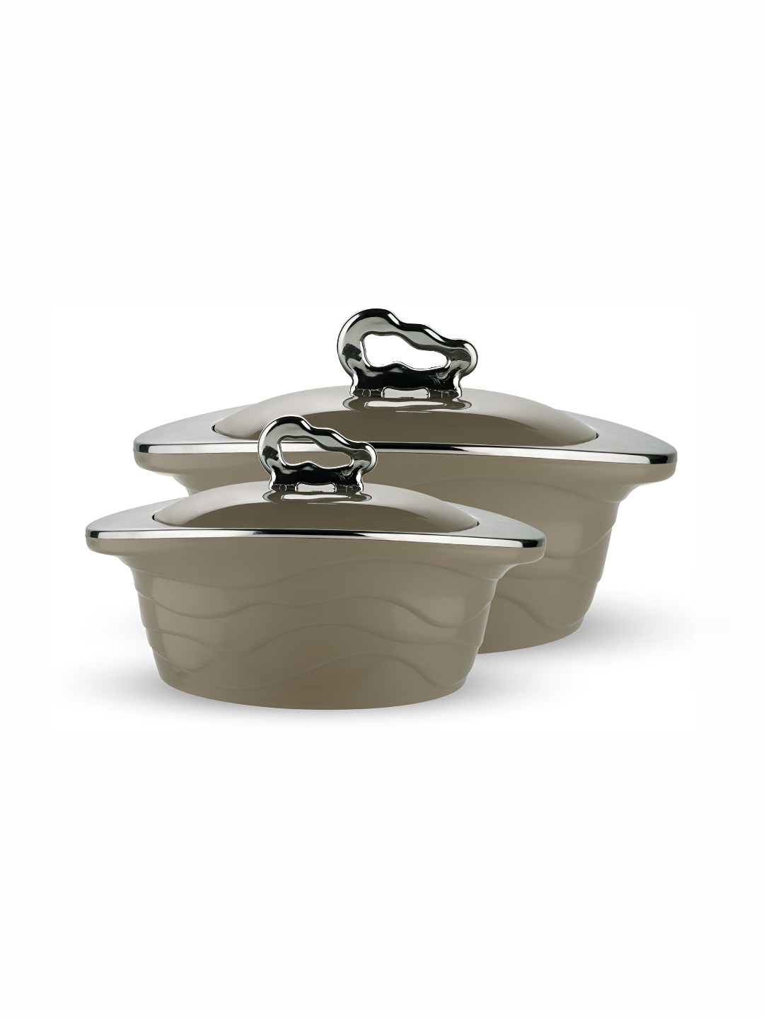

Trueware Grey & Beige 2 Pieces Stainless Steel Dishwasher Safe Casserole