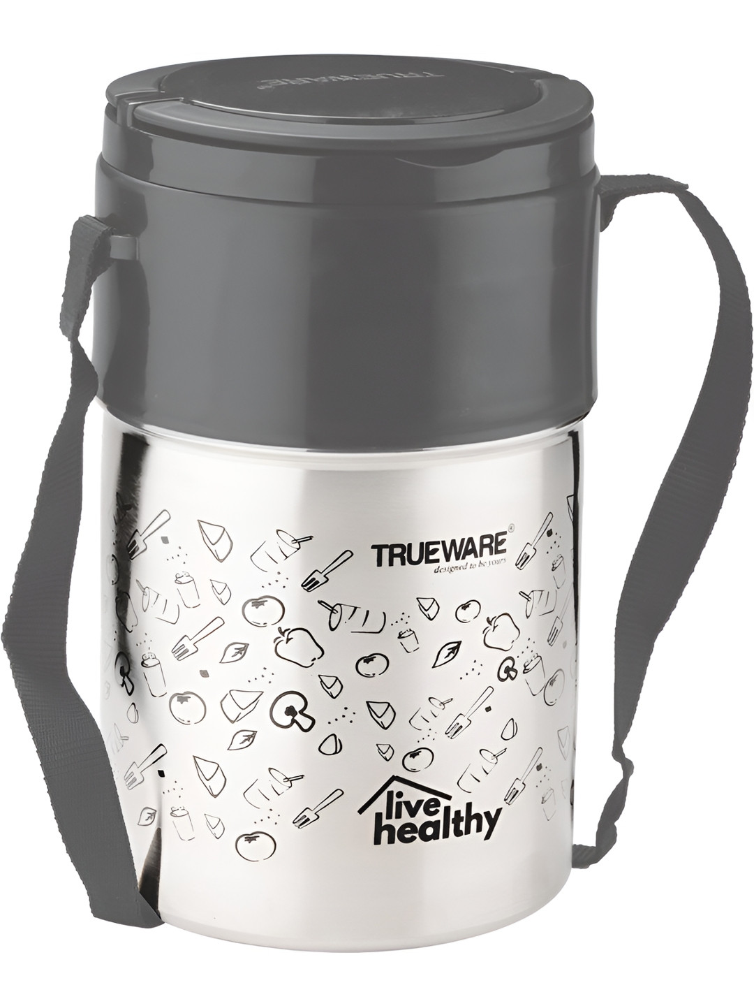 

Trueware Black Stainless Steel Dishwasher Safe Lunch Box 350ml