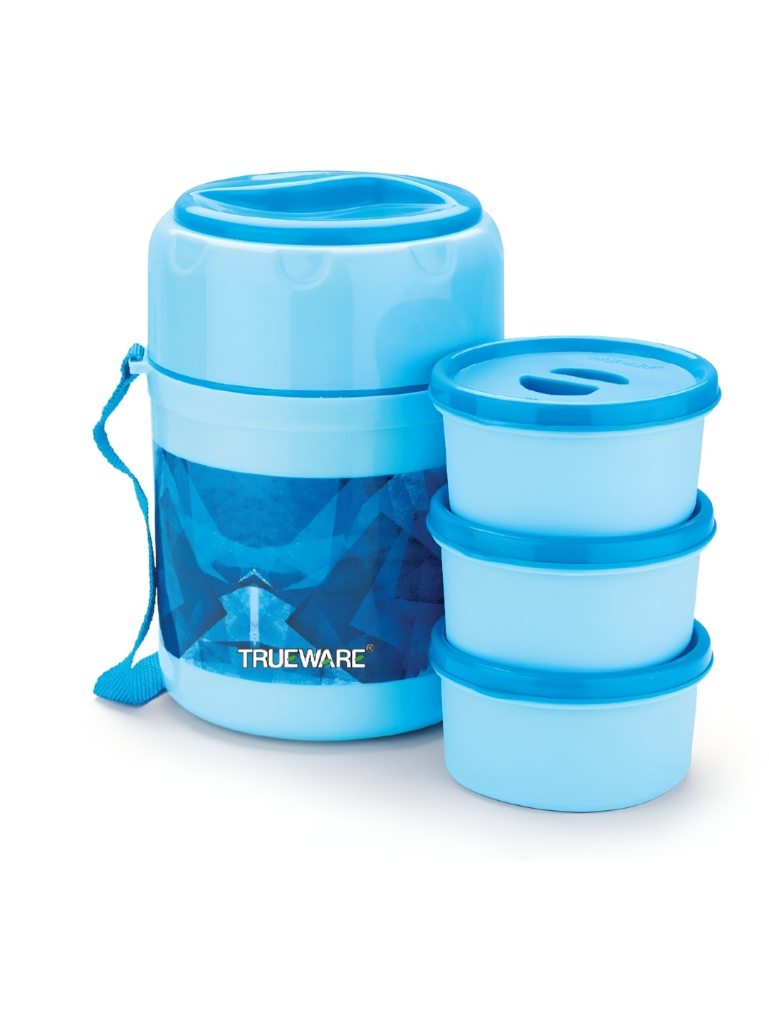 

Trueware Blue 3 Pieces Dishwasher Safe Lunch Box 300 ml