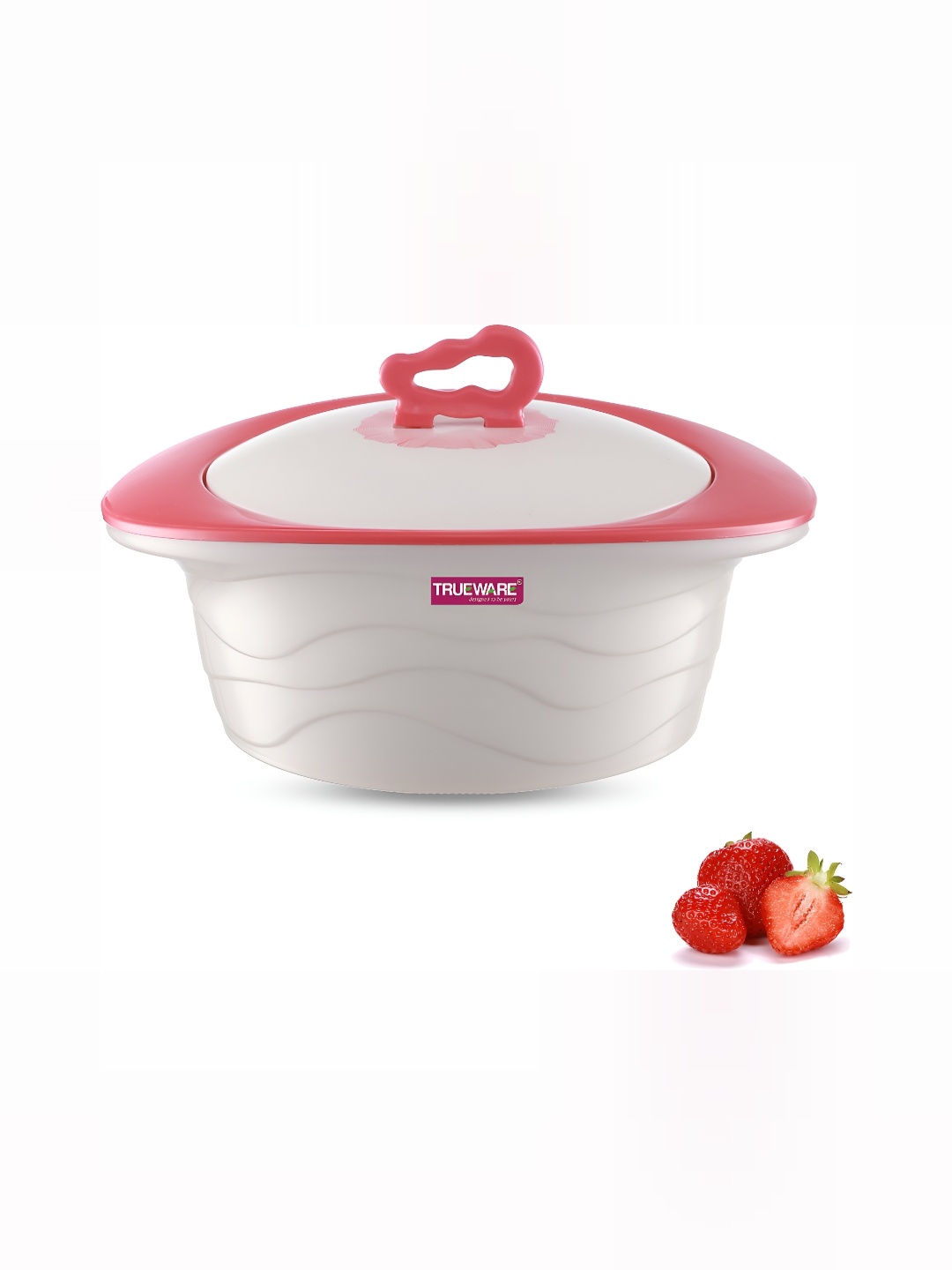 

Trueware White & Pink Dishwasher Safe Casserole 1l