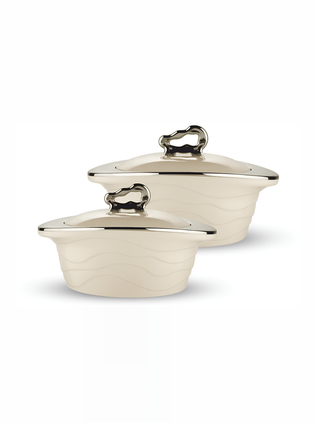 

Trueware White 2Pcs Stainless Steel Dishwasher Safe Casserole Set