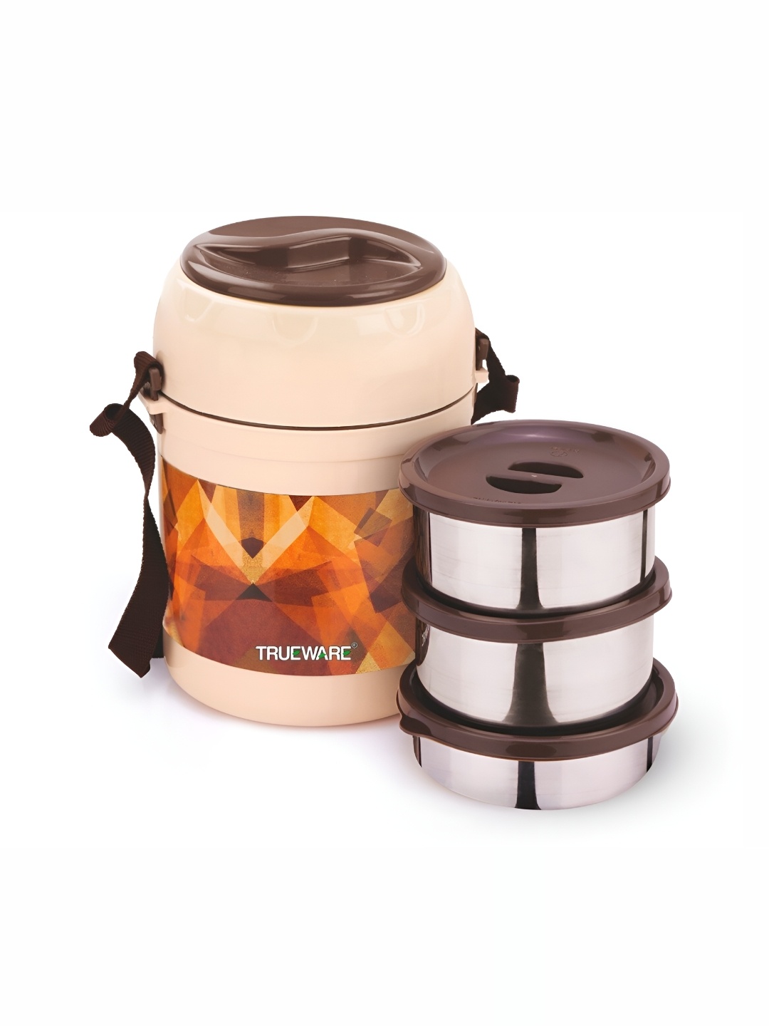 

Trueware Brown Stainless Steel Dishwasher Safe Lunch Box